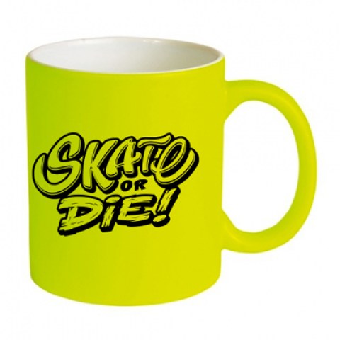Mug in ceramica giallo fluo